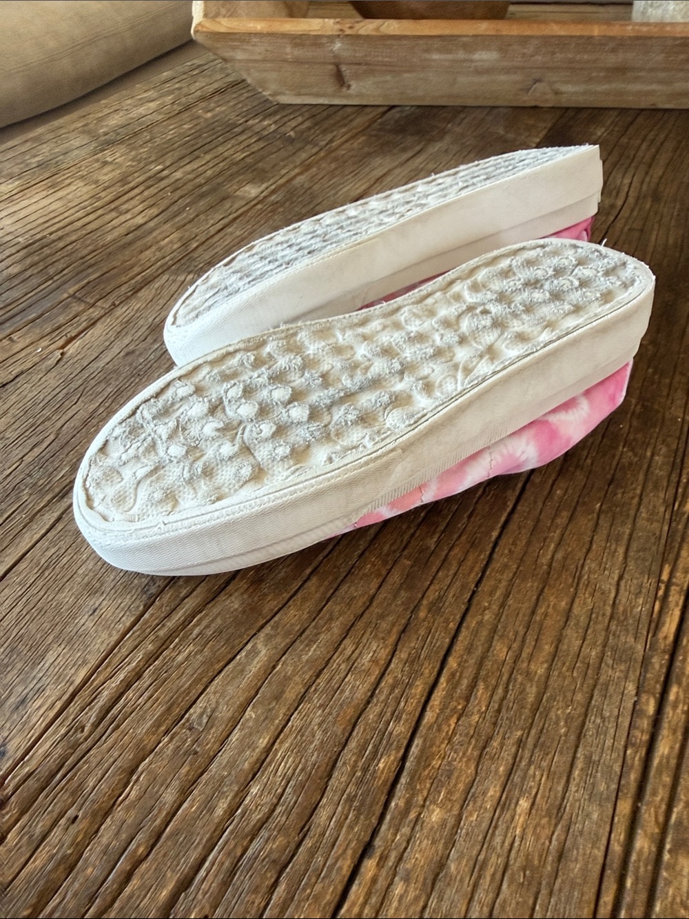 Roxy Kids Pink Tie-Dye Canvas Sneakers with White Soles - Picture 4 of 6
